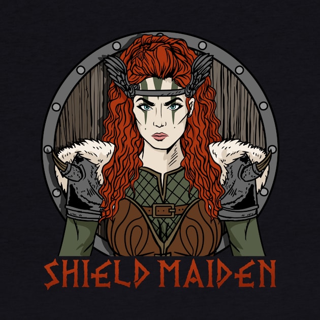 Viking Shield Maiden - Norse Mythology Gift by biNutz